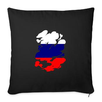 Russia Flag Vintage Russian Flag Used Look - Sofa pillowcase 17,3'' x 17,3'' (45 x 45 cm) - black - Front