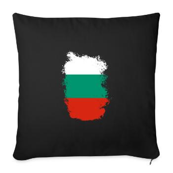 Drapeau Bulgarie Drapeau bulgare Sables d'Or - Housse de coussin décorative 45 x 45 cm - noir - Devant