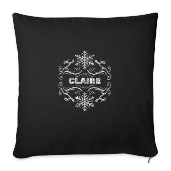 Claire als Ehefrau - Sofakissenbezug 45 x 45 cm - Schwarz - Vorne