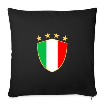 Italie Shirt ITALIA 2021 Fan de football (2020) - Housse de coussin décorative 45 x 45 cm - noir - Devant
