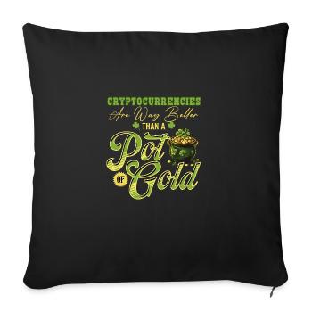 Les crypto-monnaies sont meilleures que Pot Of Gold St - Housse de coussin décorative 45 x 45 cm - noir - Devant