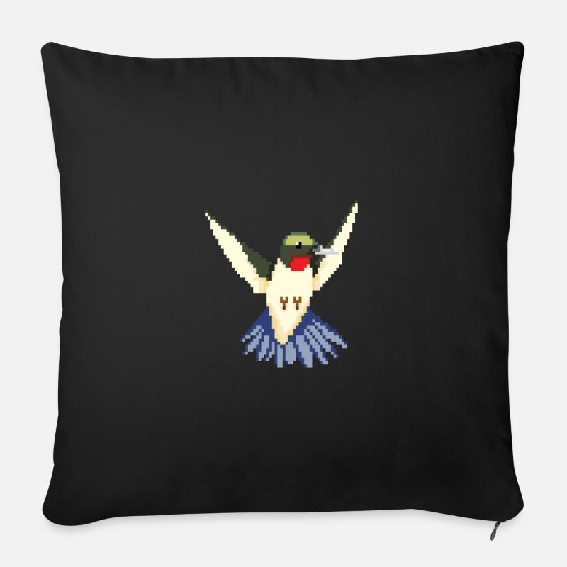 Kolibri Seglervögel Vögel Vogel Tier Geschenk - Sofakissenbezug 45 x 45 cm - Schwarz
