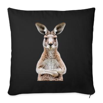 Kangaroo - Sofa pillowcase 17,3'' x 17,3'' (45 x 45 cm) - black - Front