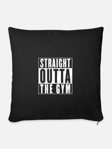 Gym - Sofakissenbezug 45 x 45 cm - Schwarz