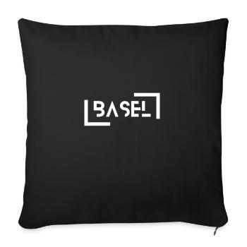 Basel - Sofa pillowcase 17,3'' x 17,3'' (45 x 45 cm) - black - Front