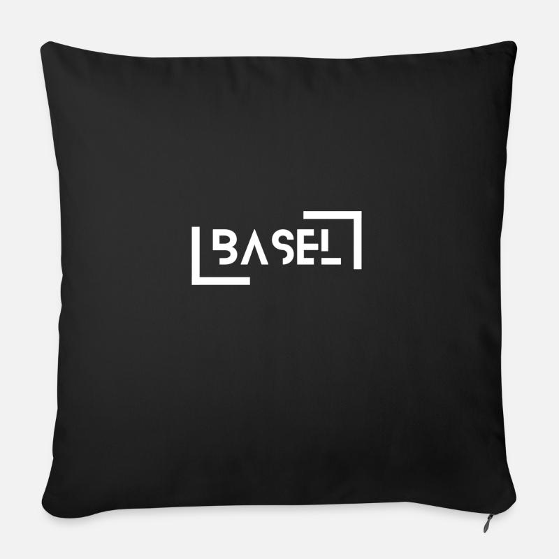 Basel - Sofakissenbezug 45 x 45 cm - Schwarz