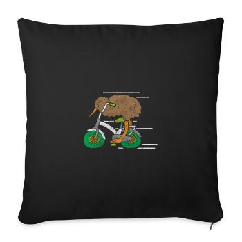Kiwi Früchtchen Pazifik - Sofakissenbezug 45 x 45 cm - Schwarz - Vorne