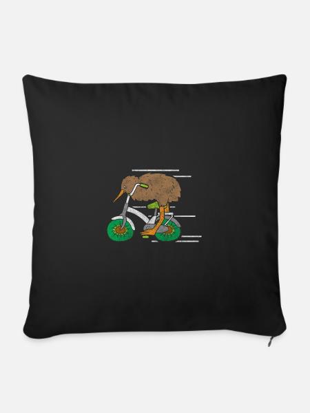 Kiwi Früchtchen Pazifik - Sofakissenbezug 45 x 45 cm - Schwarz