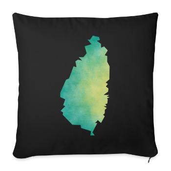 Saint Lucia - Sofa pillowcase 17,3'' x 17,3'' (45 x 45 cm) - black - Front