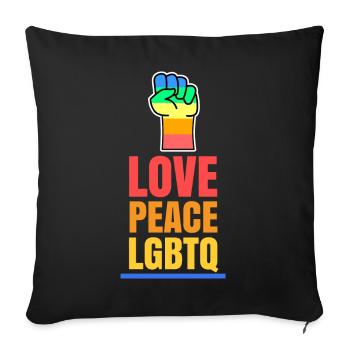 Liebe Pride Lgbt Schwul Statement Sexualität Stolz - Sofakissenbezug 45 x 45 cm - Schwarz - Vorne