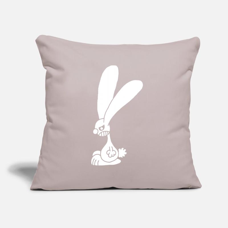 Grumpy white rabbit Sofa pillowcase 17,3'' x 17,3'' (45 x 45 cm)