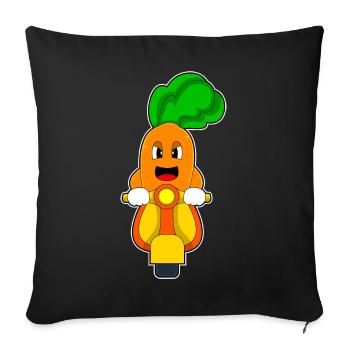 Carrot Scooter - Sofa pillowcase 17,3'' x 17,3'' (45 x 45 cm) - black - Front