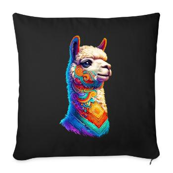 Alpaga - Housse de coussin décorative 45 x 45 cm - noir - Devant