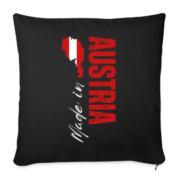 Fabriqué en Autriche, design vertical - Housse de coussin décorative 45 x 45 cm - noir - Devant