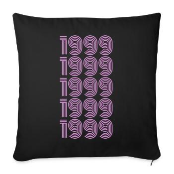 1999 - Sofa pillowcase 17,3'' x 17,3'' (45 x 45 cm) - black - Front