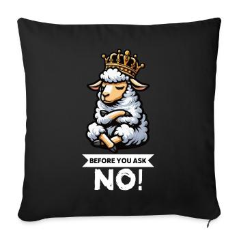 Before You Ask Sheep Sheep Shepherd Sheep Holder - Sofa pillowcase 17,3'' x 17,3'' (45 x 45 cm) - black - Front