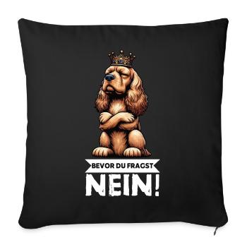 Before you ask: Cocker Spaniel Cocker Dog - Sofa pillowcase 17,3'' x 17,3'' (45 x 45 cm) - black - Front