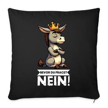 Before you ask No Donkey Donkey Donkey Donkey Holder - Sofa pillowcase 17,3'' x 17,3'' (45 x 45 cm) - black - Front