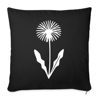 Flower Dandelion Flowers Blossom Wildflowers Herbs - Sofa pillowcase 17,3'' x 17,3'' (45 x 45 cm) - black - Front