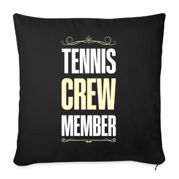 Équipe de tennis - Housse de coussin décorative 45 x 45 cm - noir - Devant