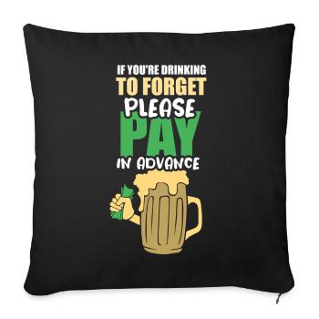waiter bartender bartender bartender barchef - Sofa pillowcase 17,3'' x 17,3'' (45 x 45 cm) - black - Front