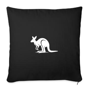 Majestic kangaroo in minimalist shape - Sofa pillowcase 17,3'' x 17,3'' (45 x 45 cm) - black - Front