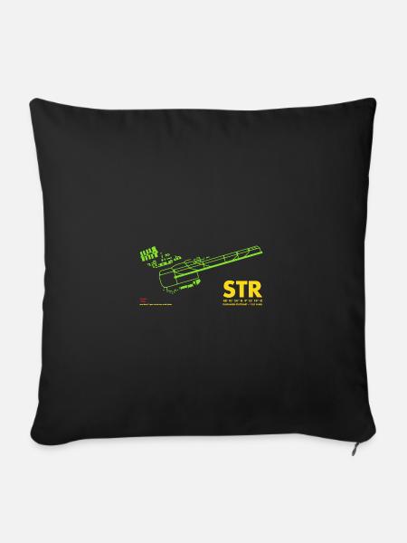 STR stuttgart gg - Sofakissenbezug 45 x 45 cm - Schwarz