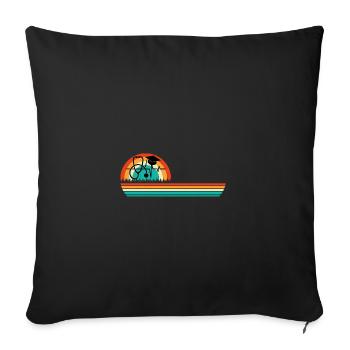 Nurse Design Couleur Rétro - Housse de coussin décorative 45 x 45 cm - noir - Devant