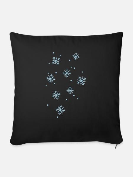 snowflakes - Sofakissenbezug 45 x 45 cm - Schwarz