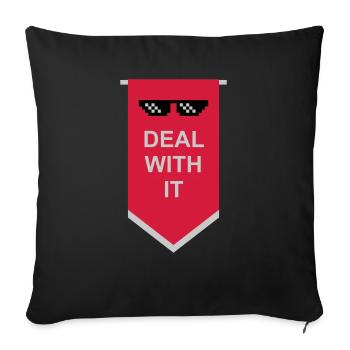 Flag Deal with it - Sofa pillowcase 17,3'' x 17,3'' (45 x 45 cm) - black - Front