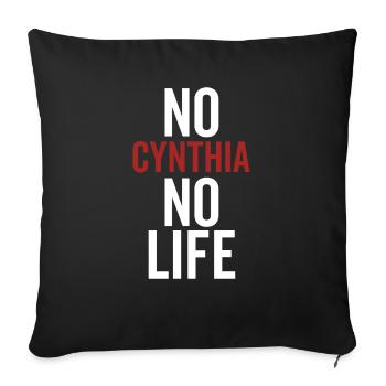 Pas de Cynthia Pas de vie - Housse de coussin décorative 45 x 45 cm - noir - Devant