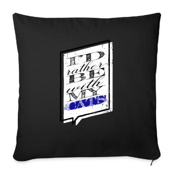 Cute Animal Love Joke Cat Long Sleeve Shirts - Sofa pillowcase 17,3'' x 17,3'' (45 x 45 cm) - black - Front