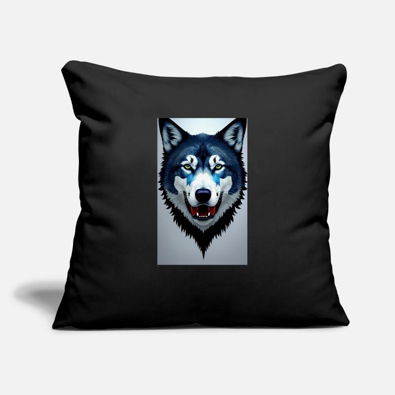 blauer Wolf Sofakissenbezug 45 x 45 cm