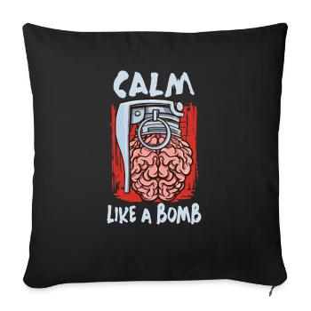 Ruhig wie eine Bombe Nationaler - Sofakissenbezug 45 x 45 cm - Schwarz - Vorne