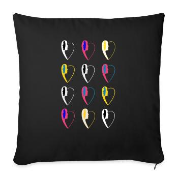 Imprimé numéro24. - Housse de coussin décorative 45 x 45 cm - noir - Devant