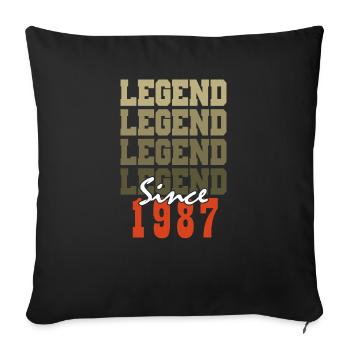 Vintage Geschenk zum 37. Jubiläum Geboren vor einem Monat im Jahr 1987 - Sofakissenbezug 45 x 45 cm - Schwarz - Vorne