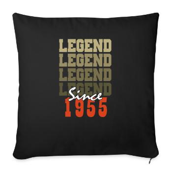 Vintage Born A Month One Month 1955 69th Birthday Gift - Sofa pillowcase 17,3'' x 17,3'' (45 x 45 cm) - black - Front