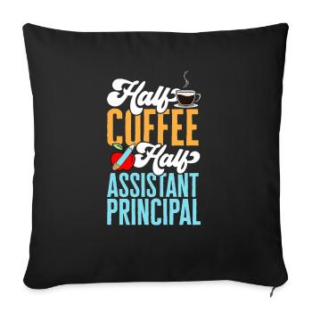 Deputy Principal - Sofa pillowcase 17,3'' x 17,3'' (45 x 45 cm) - black - Front
