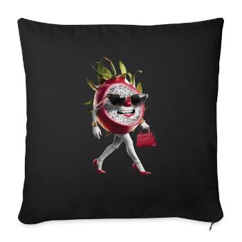 Frauen Drachenfrucht - Sofakissenbezug 45 x 45 cm - Schwarz - Vorne