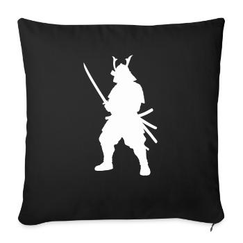 samouraï - Housse de coussin décorative 45 x 45 cm - noir - Devant