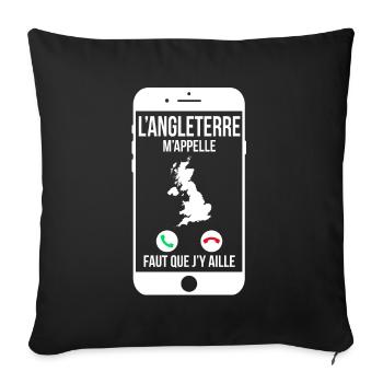 L'Angleterre m'appelle - Faut que j'y aille - Housse de coussin décorative 45 x 45 cm - noir - Devant