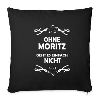 Sans Moritz impossible - Housse de coussin décorative 45 x 45 cm - noir - Devant
