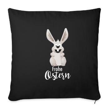 Frohe Ostern - Sofakissenbezug 45 x 45 cm - Schwarz - Vorne