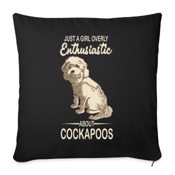 Cockapoo - Sofakissenbezug 45 x 45 cm - Schwarz - Vorne