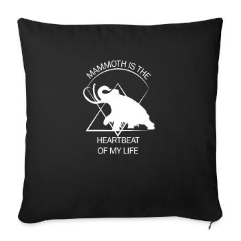 Drôle de mammouth Âge de pierre Conception de l’âge de glace Préhistorique - Housse de coussin décorative 45 x 45 cm - noir - Devant