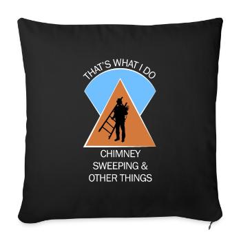 Chimney Sweep Chimney Sweep - Sofa pillowcase 17,3'' x 17,3'' (45 x 45 cm) - black - Front