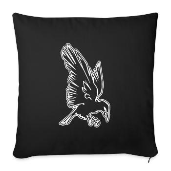 Halloween Raven - Sofa pillowcase 17,3'' x 17,3'' (45 x 45 cm) - black - Front