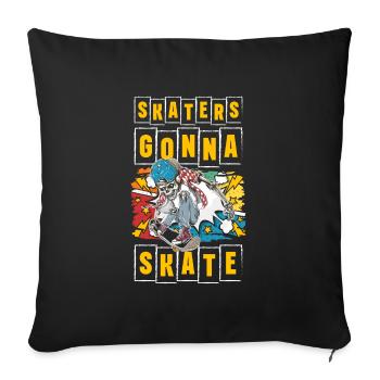 Comic Design Cartoon Fanboy - Sofa pillowcase 17,3'' x 17,3'' (45 x 45 cm) - black - Front