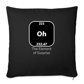Oh The Element Of Surprise - Sofa pillowcase 17,3'' x 17,3'' (45 x 45 cm) - black - Front