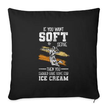 Équipe de volleyball Plage - Housse de coussin décorative 45 x 45 cm - noir - Devant